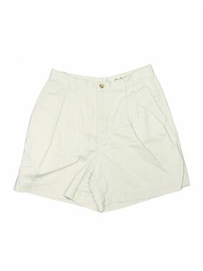 Eddie Bauer Cream Flat-Front Chino Shorts